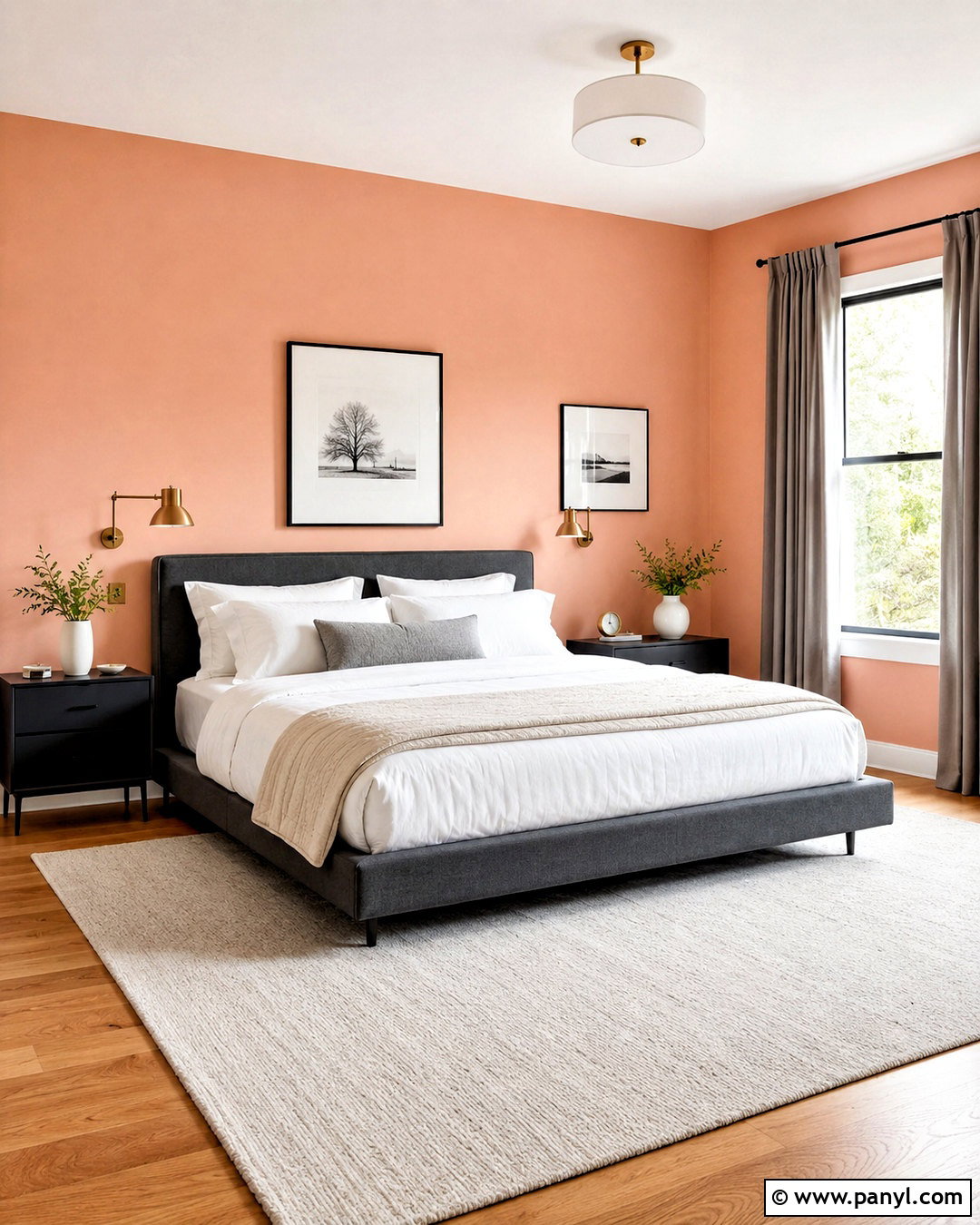 Peach Walls With Charcoal Gray - 20 What Color Goes With Peach Walls