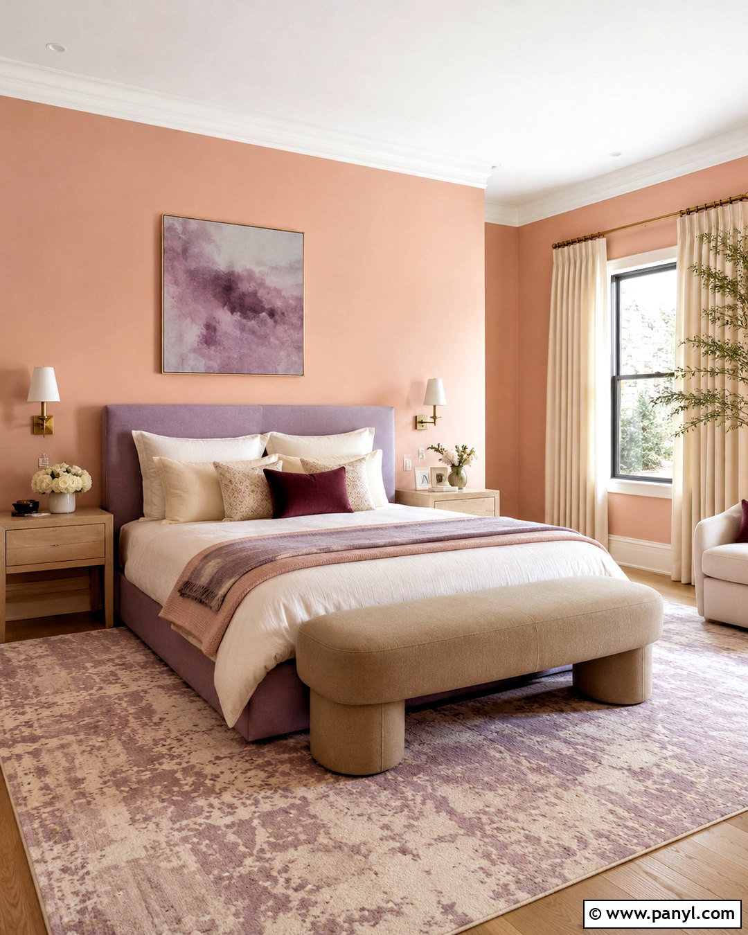 Peach Walls With Lavender - 20 What Color Goes With Peach Walls