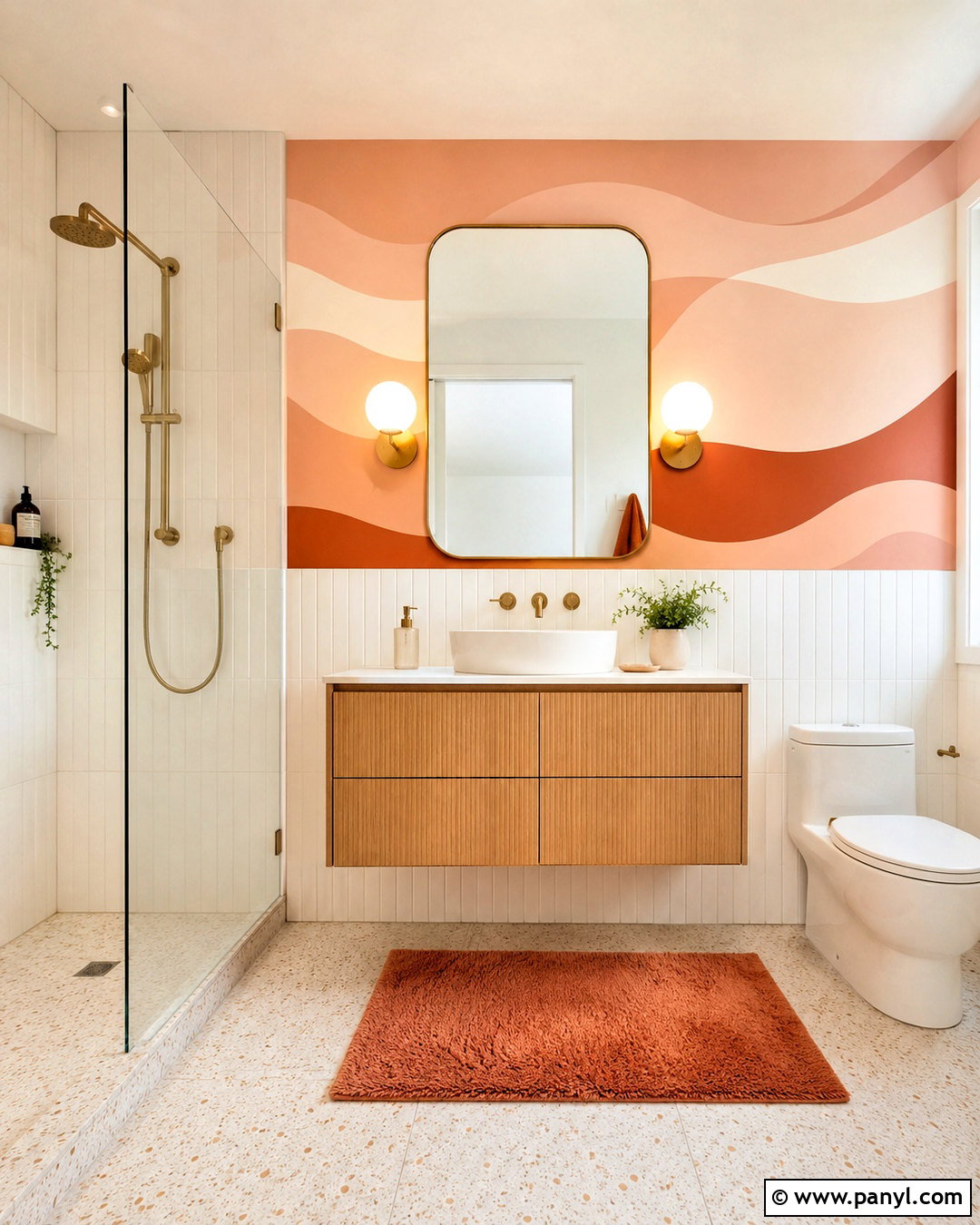 Peach Wave Wallpaper Bathroom - 20 peach color wallpaper ideas