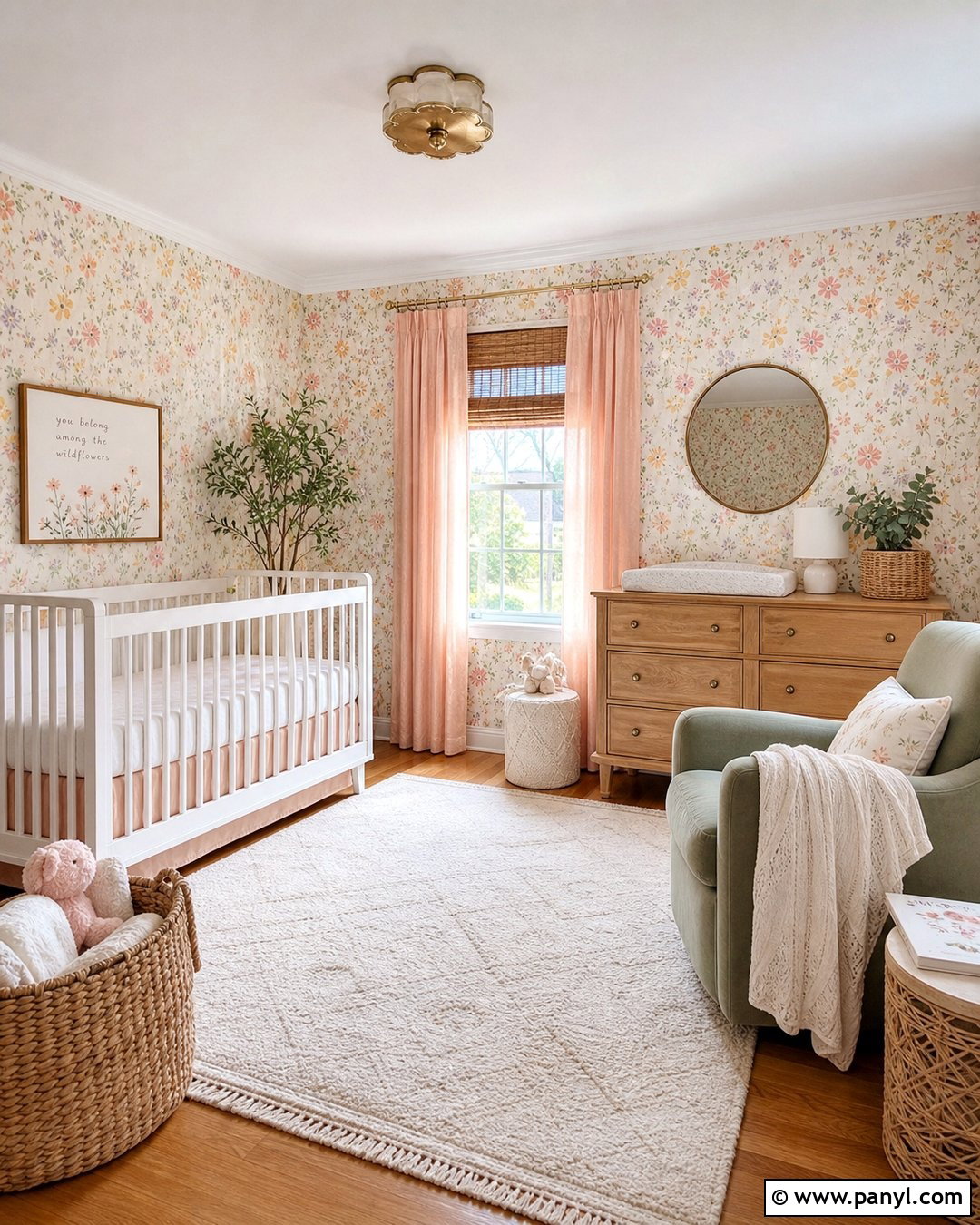 Peach Wildflower Wallpaper Nursery - 35 Peach Color Wallpaper Aesthetic Ideas