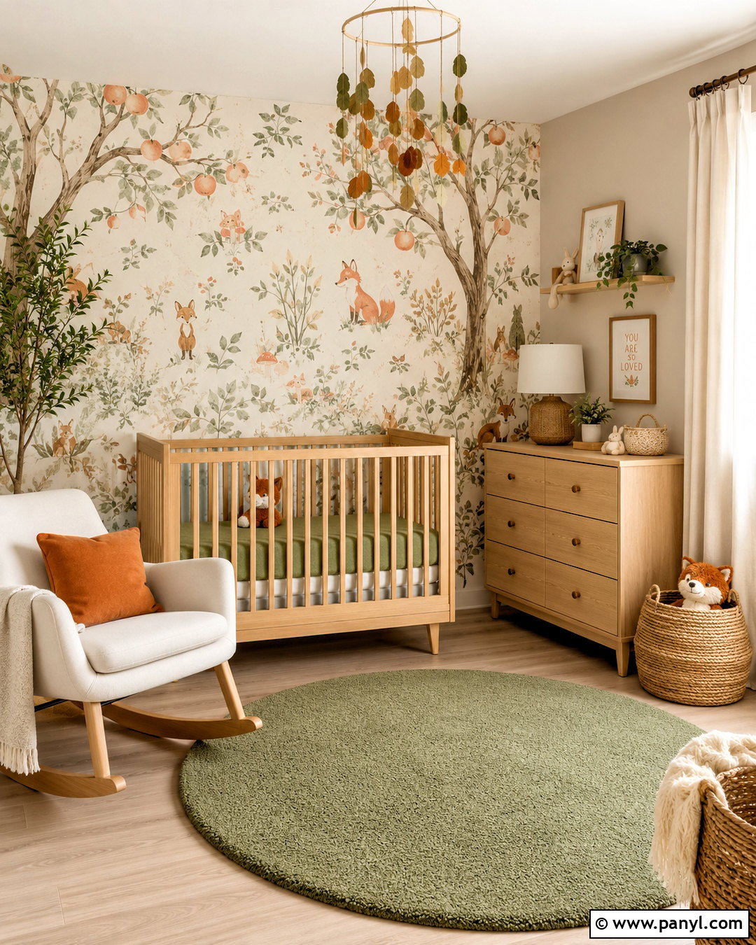 Peach Woodland Wallpaper Nursery - 20 cute peach wallpaper ideas