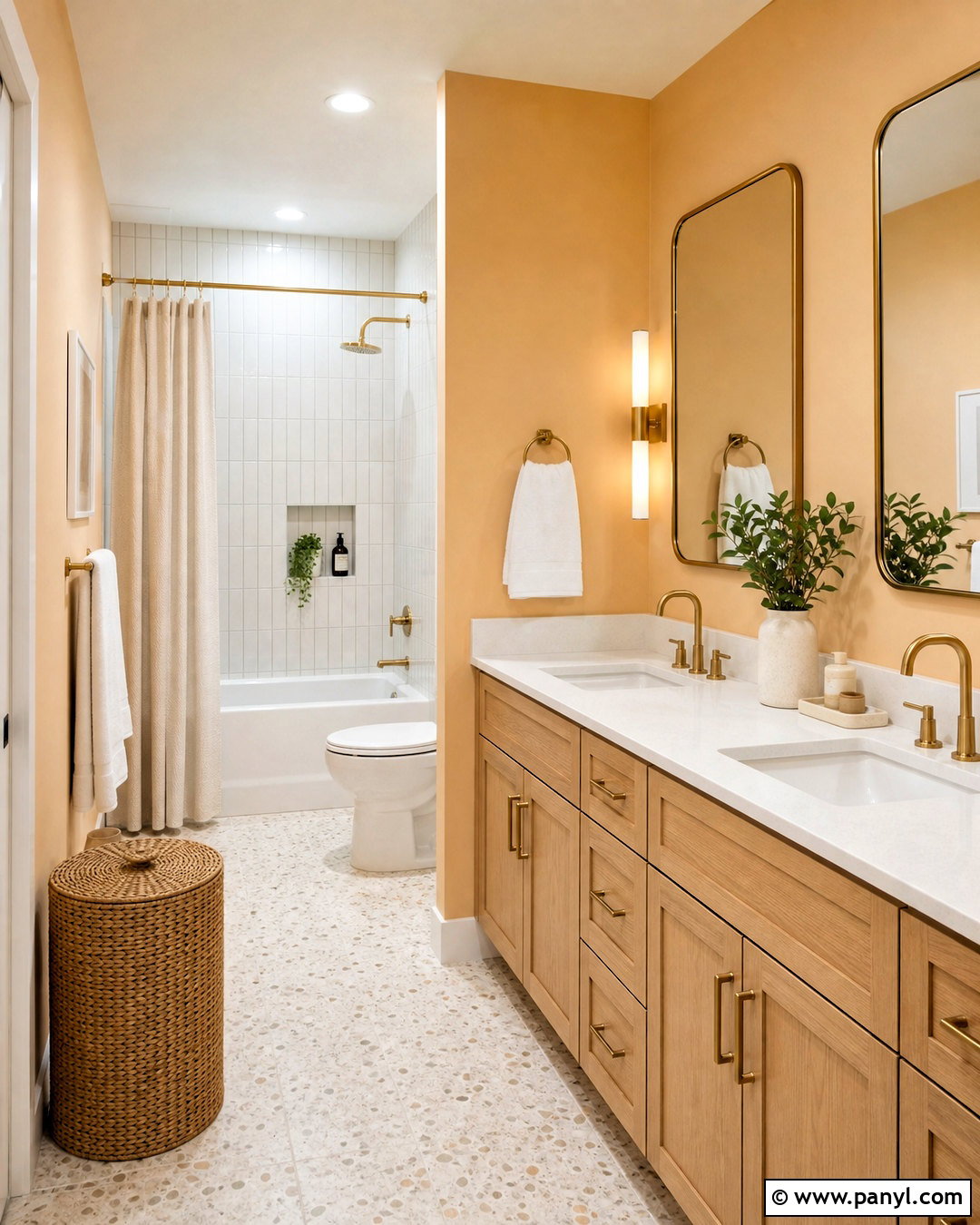 Peach Yellow Paint Bathroom - 20 yellow paint colors