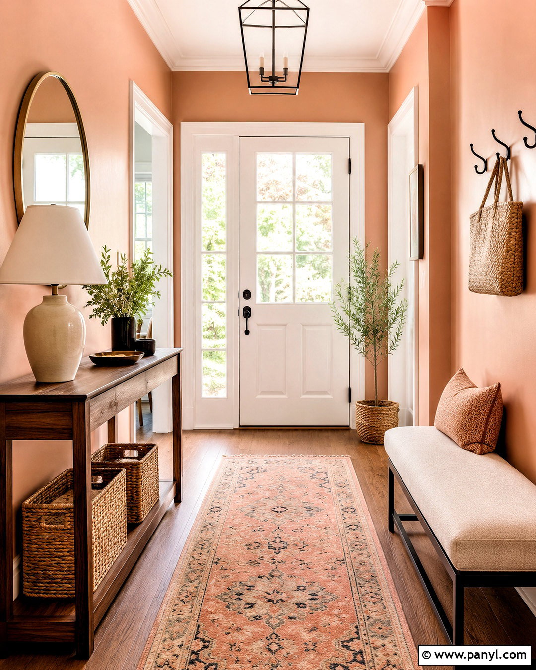 Peachy Pink Entryway - 20 peachy pink aesthetic ideas