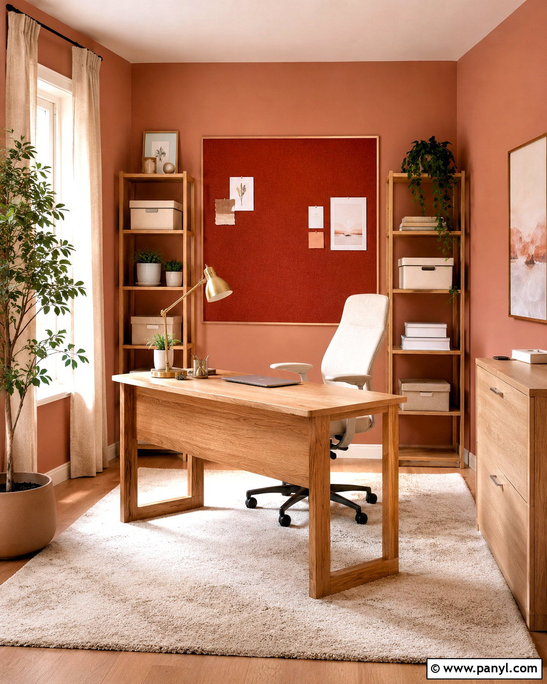 Peachy Pink Home Office - 20 peachy pink aesthetic ideas