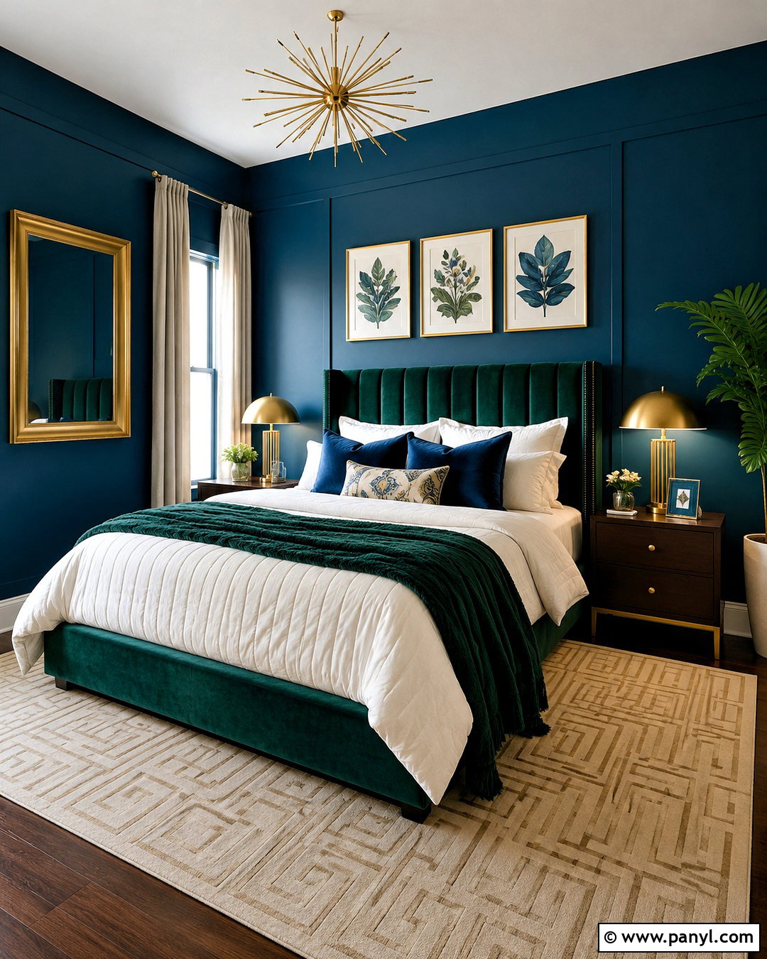 Peacock Blue And Emerald Bedroom - 20 blue bedroom color schemes