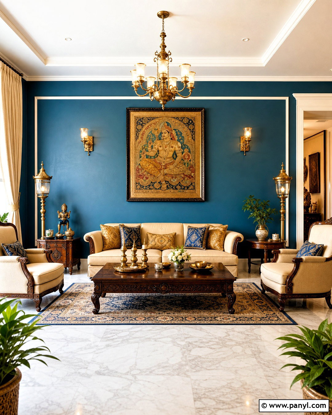 Peacock Blue And Ivory Hall Paint Colors - 20 home paint colors interior indian ideas