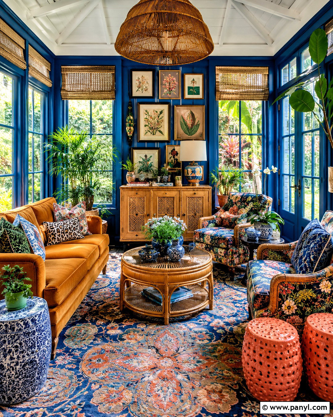 Peacock Blue And Saffron Maximalist Color Palette - 20 maximalist color palette ideas