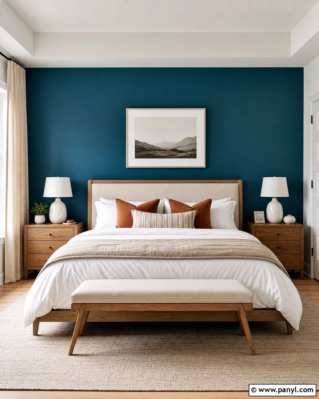 Peacock Blue Bedroom Accent Wall - 20 Peacock Blue Wall Paint Ideas