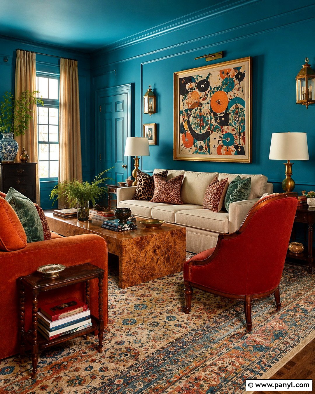 Peacock Blue Wall Color - 20 Dark Moody Wall Colors