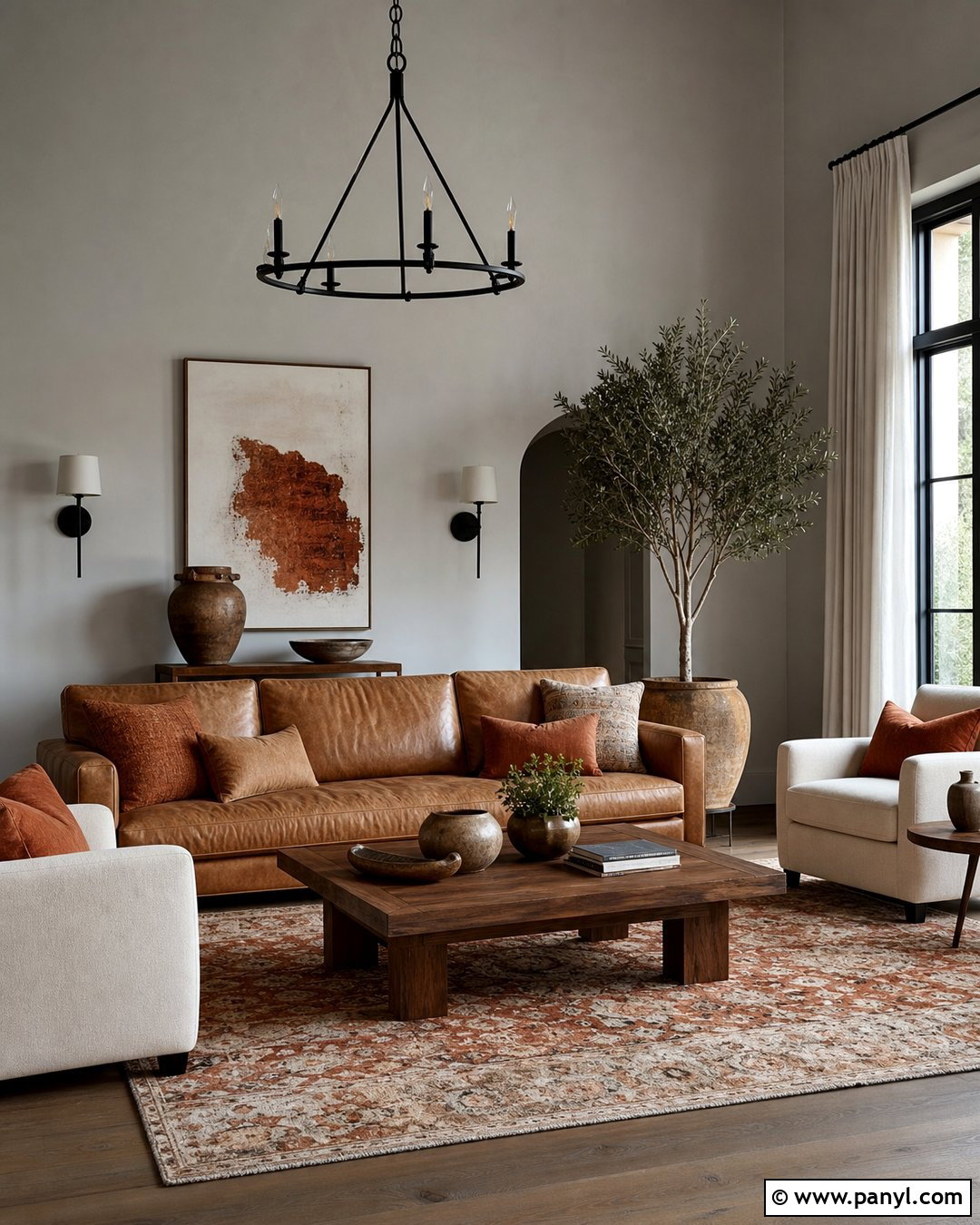 Pearl Gray Walls With Terracotta Accents - 20 Pearl Gray Walls