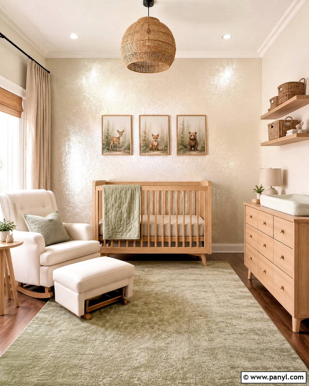 Pearl White Metallic Paint Nursery - 20 metallic paint colors