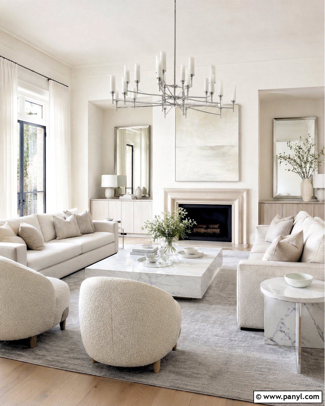 Pearl White Stone and Chrome Color Palette - 20 luxe color palette ideas