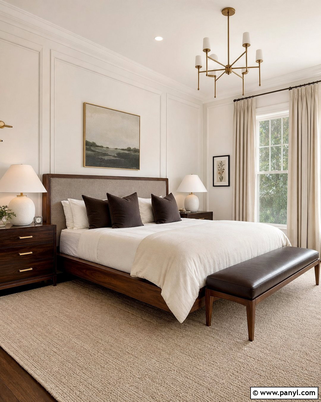Pearl White Walls With Dark Wood Furniture - 20 Pearl White Walls