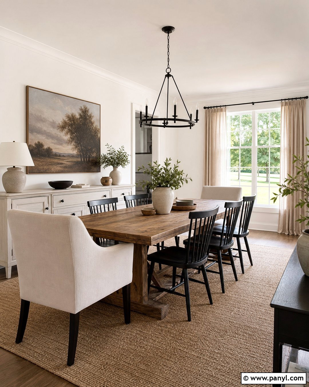 Pearl White Walls With Farmhouse Decor - 20 Pearl White Walls