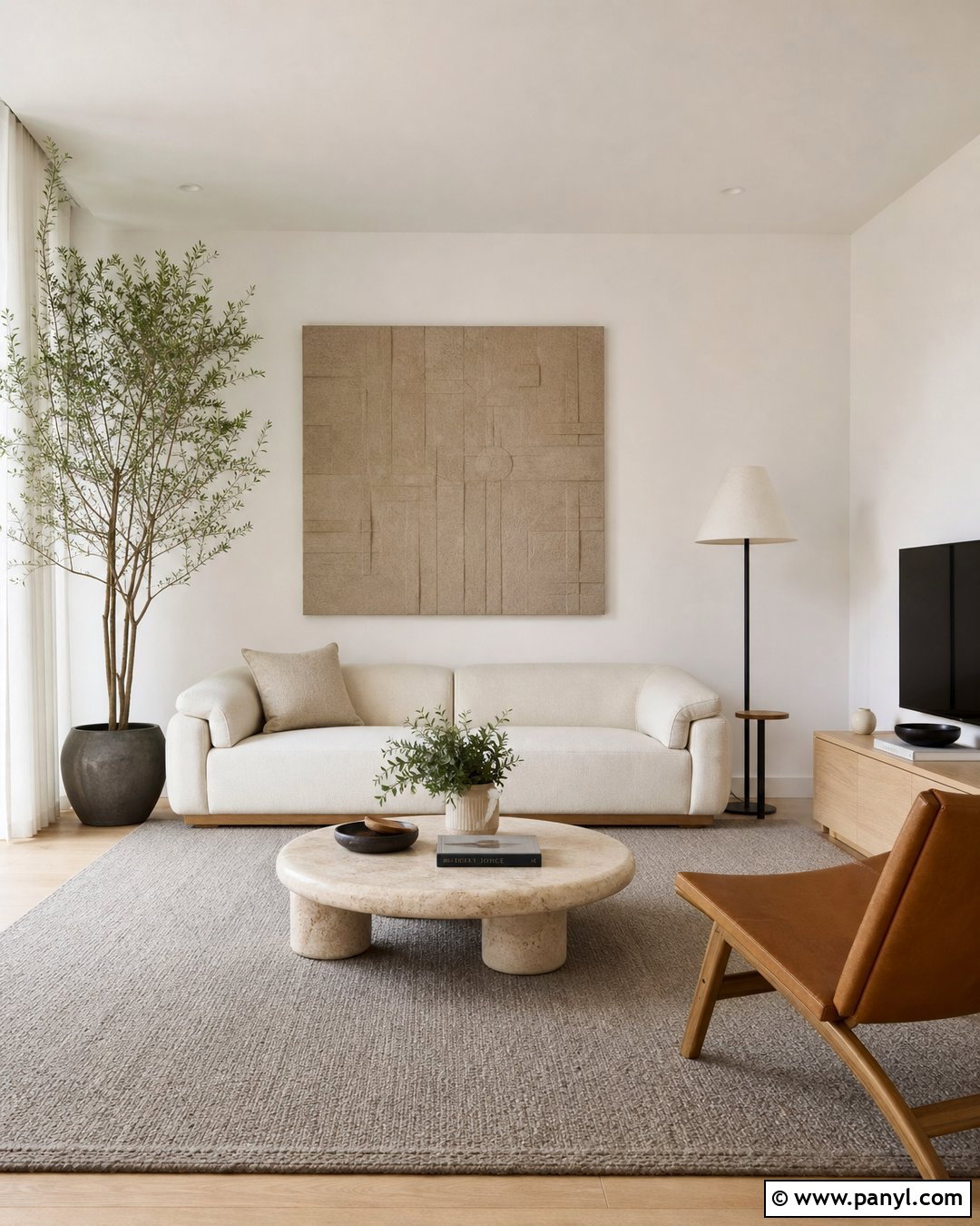 Pearl White Walls With Minimalist Decor - 20 Pearl White Walls