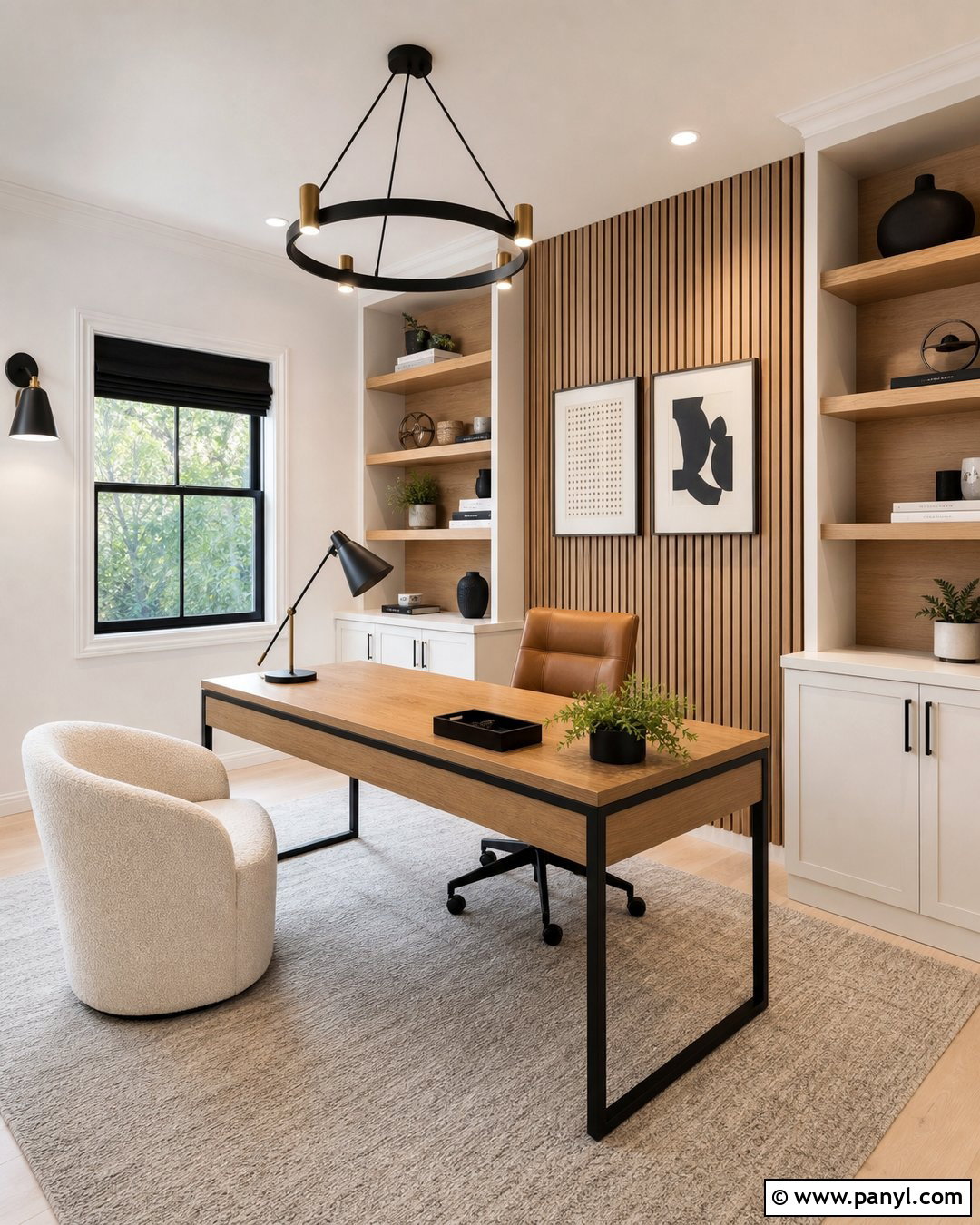 Pearl White Walls With Oak Paneling - 20 Pearl White Walls