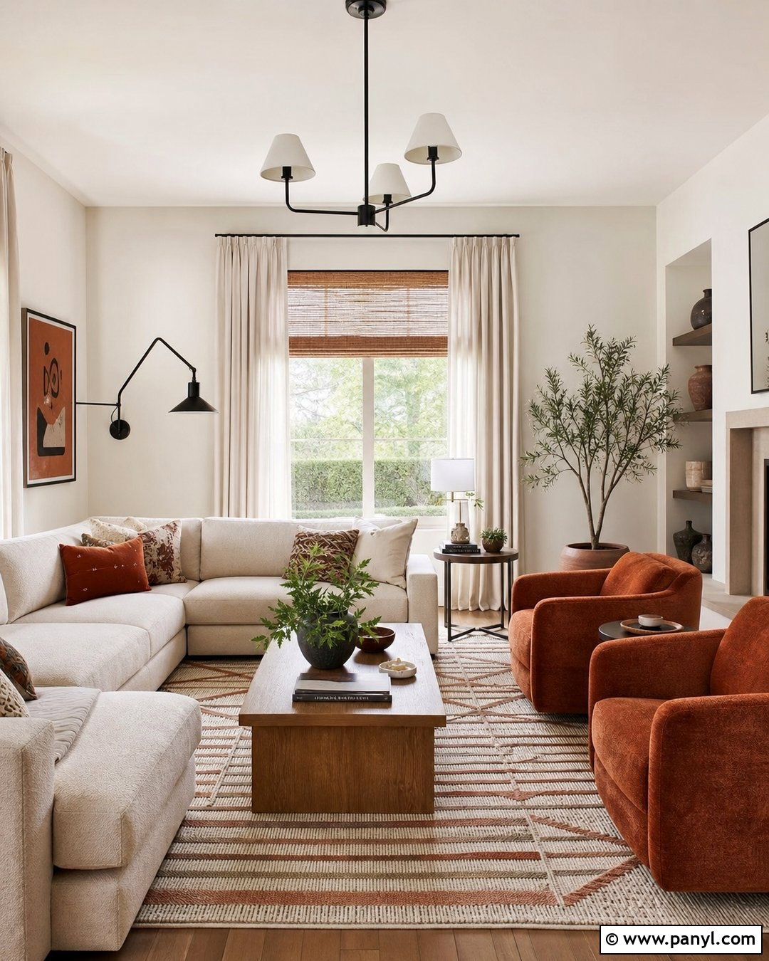 Pearl White Walls With Terracotta Accents - 20 Pearl White Walls