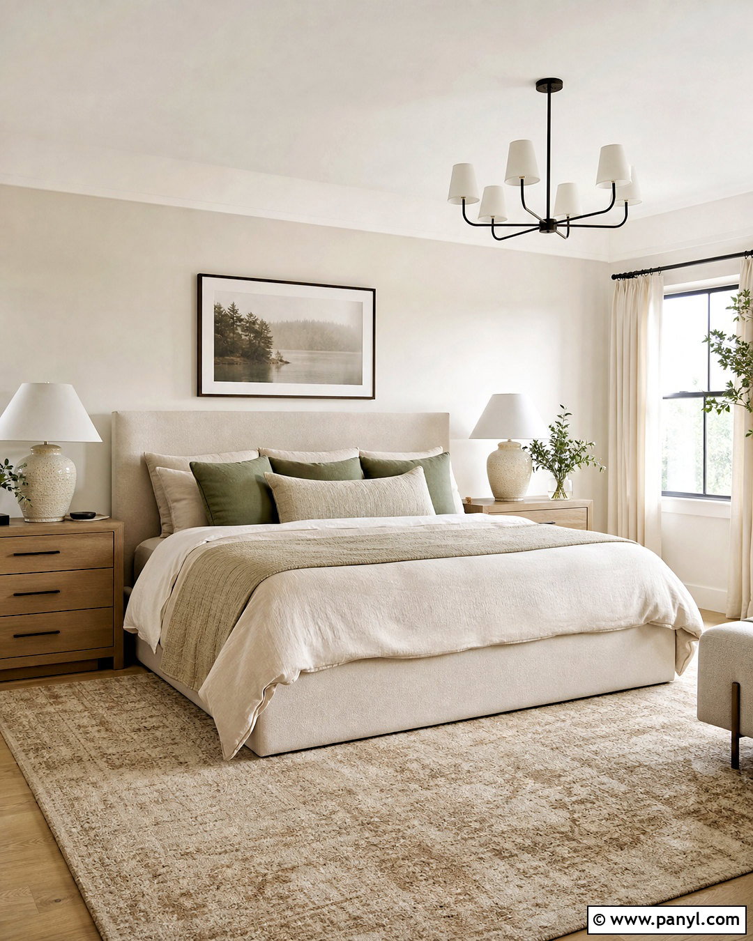Pearly White Bedroom With Linen Bedding - 20 sherwin williams pearly white ideas