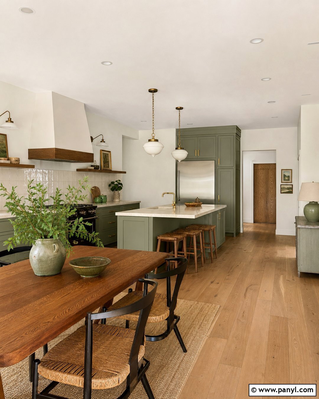 Pearly White Kitchen With Sage Cabinets - 25 Pearly White Sherwin Williams Walls