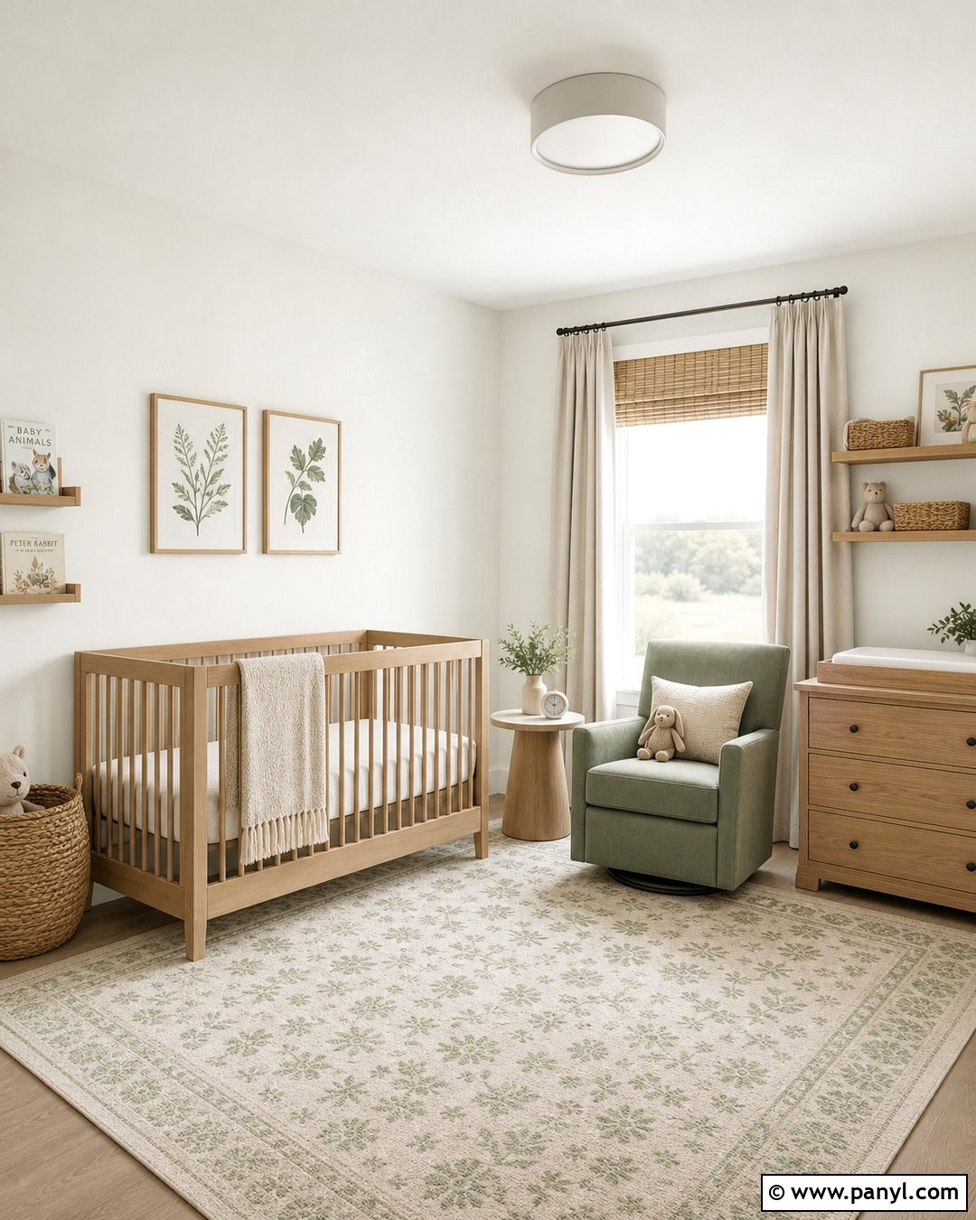 Pearly White Nursery With Muted Green - 25 Pearly White Sherwin Williams Walls