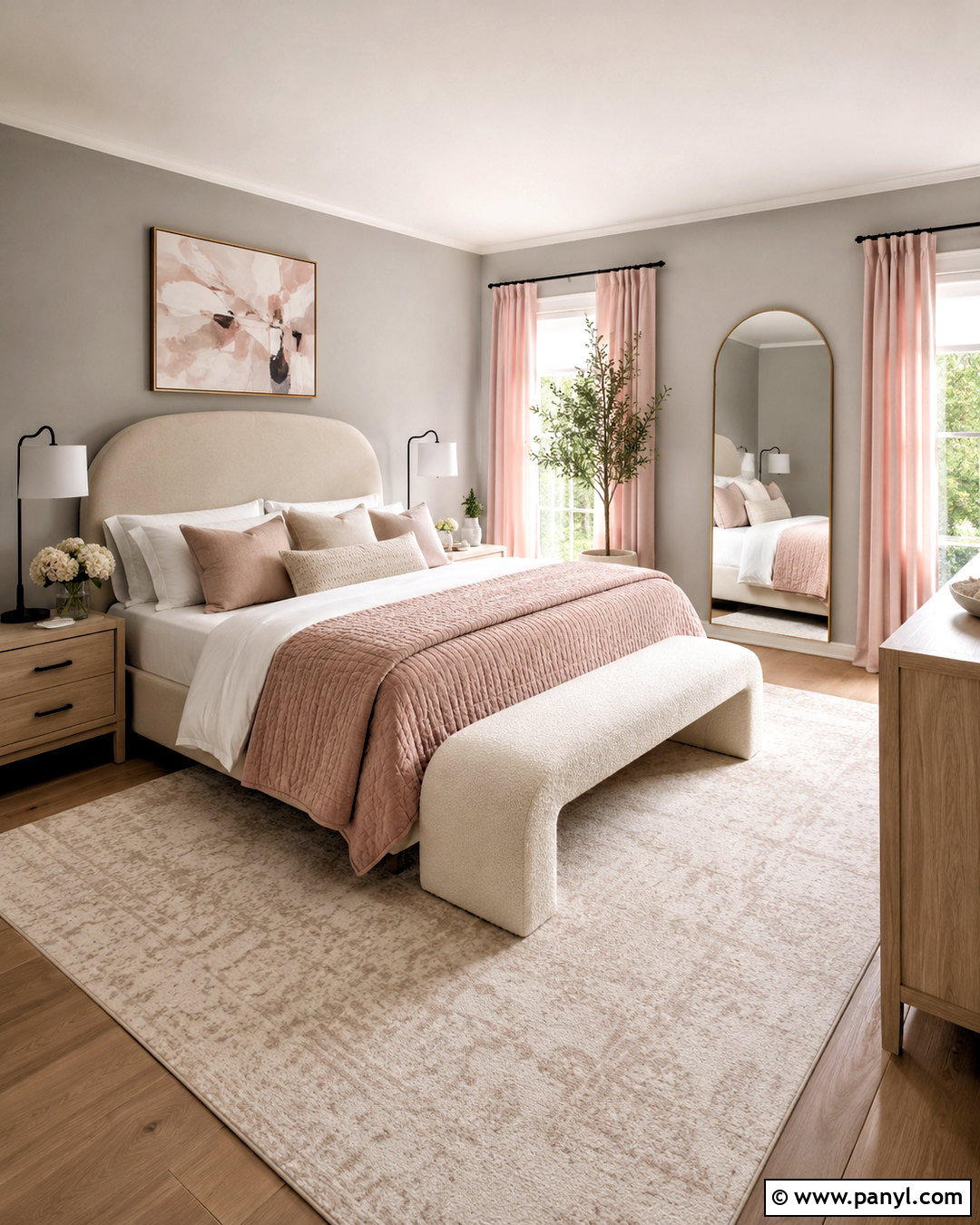 Pebble Grey And Blush Bedroom - 20 pebble grey ideas