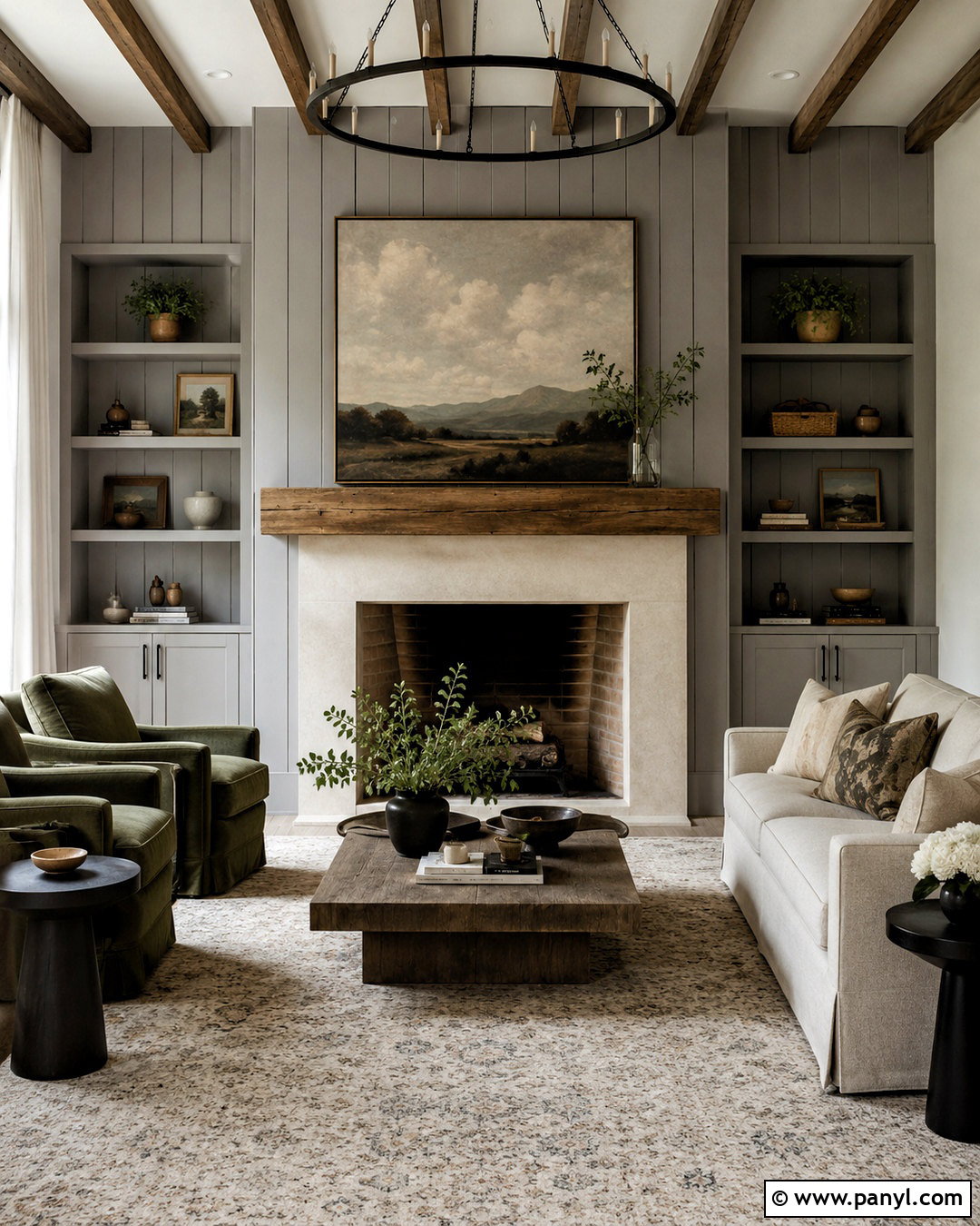 Pebble Grey Fireplace Wall - 20 pebble grey ideas
