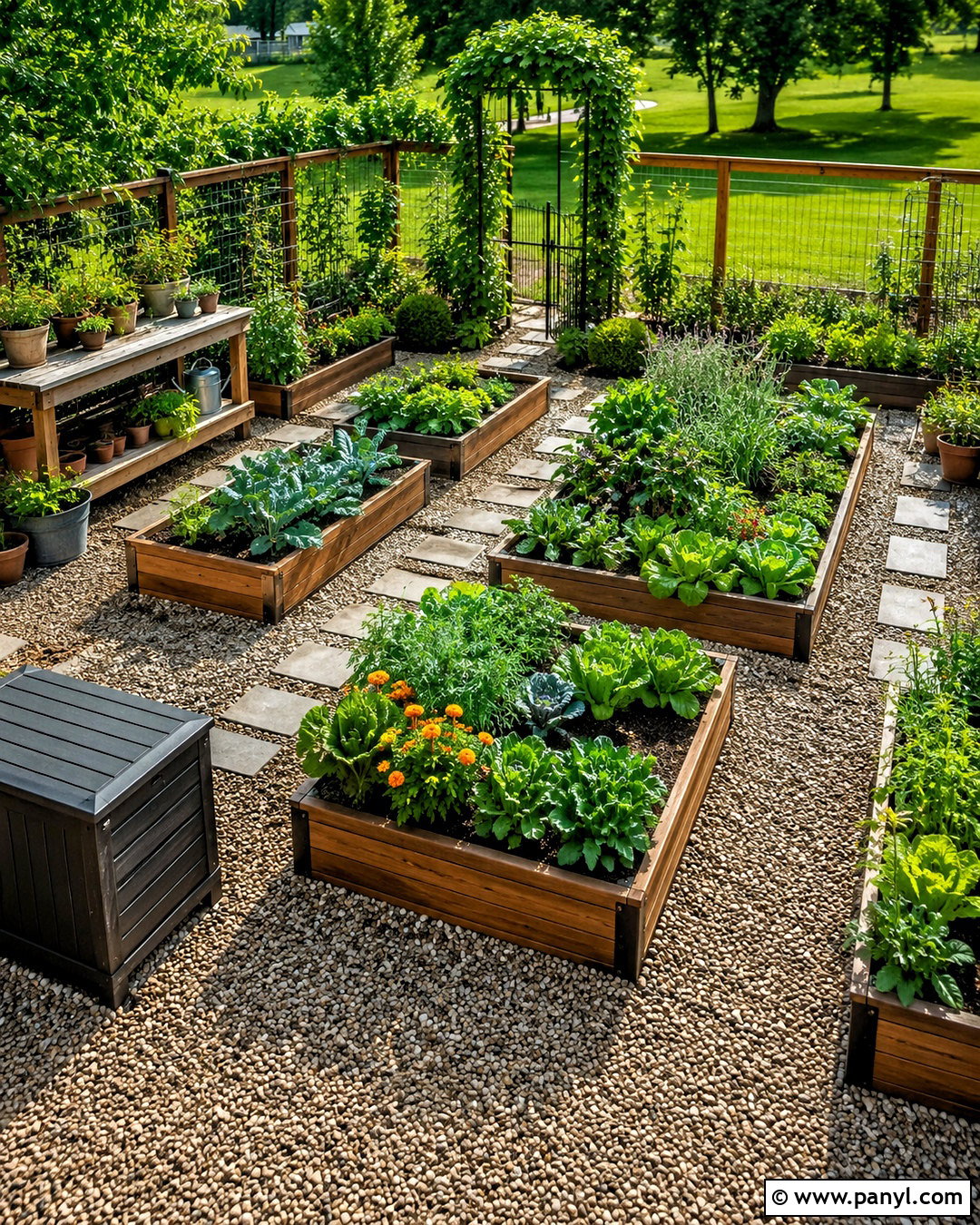 Pebble Stone Raised Garden Beds - 20 pebble stone ideas