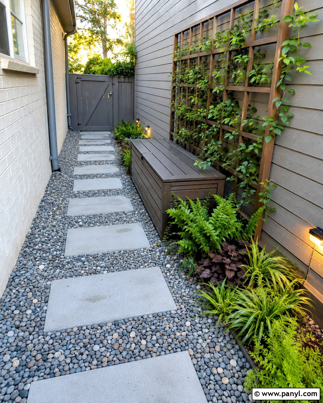 Pebble Stone Side Yard - 20 pebble stone ideas
