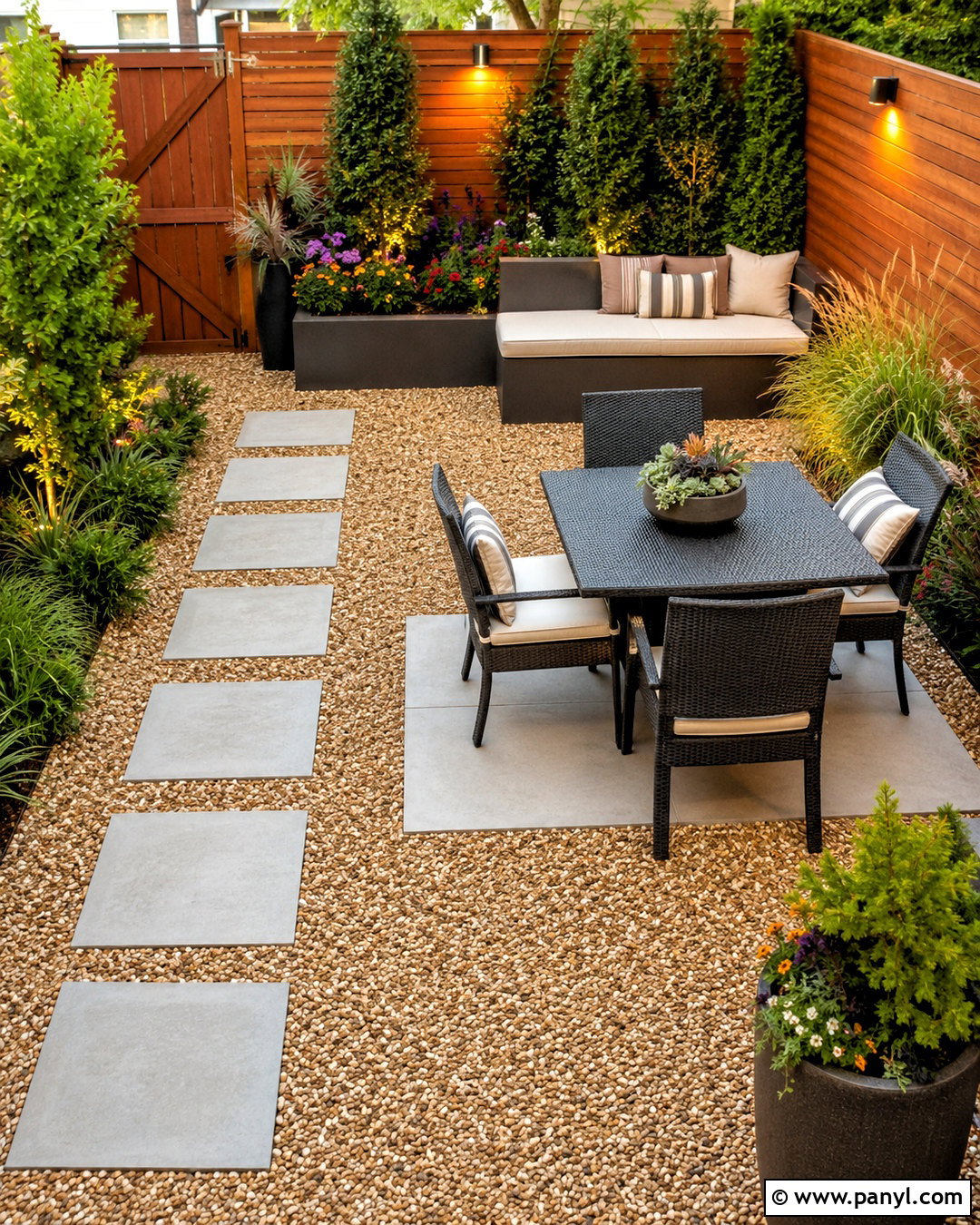 Pebble Stone Small Backyard - 20 pebble stone ideas