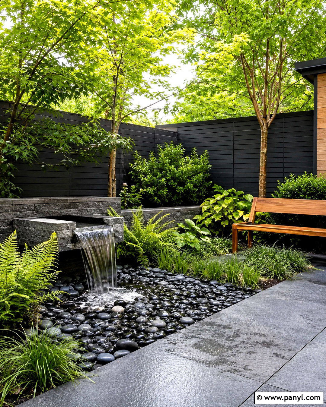 Pebble Stone Water Feature - 20 pebble stone ideas