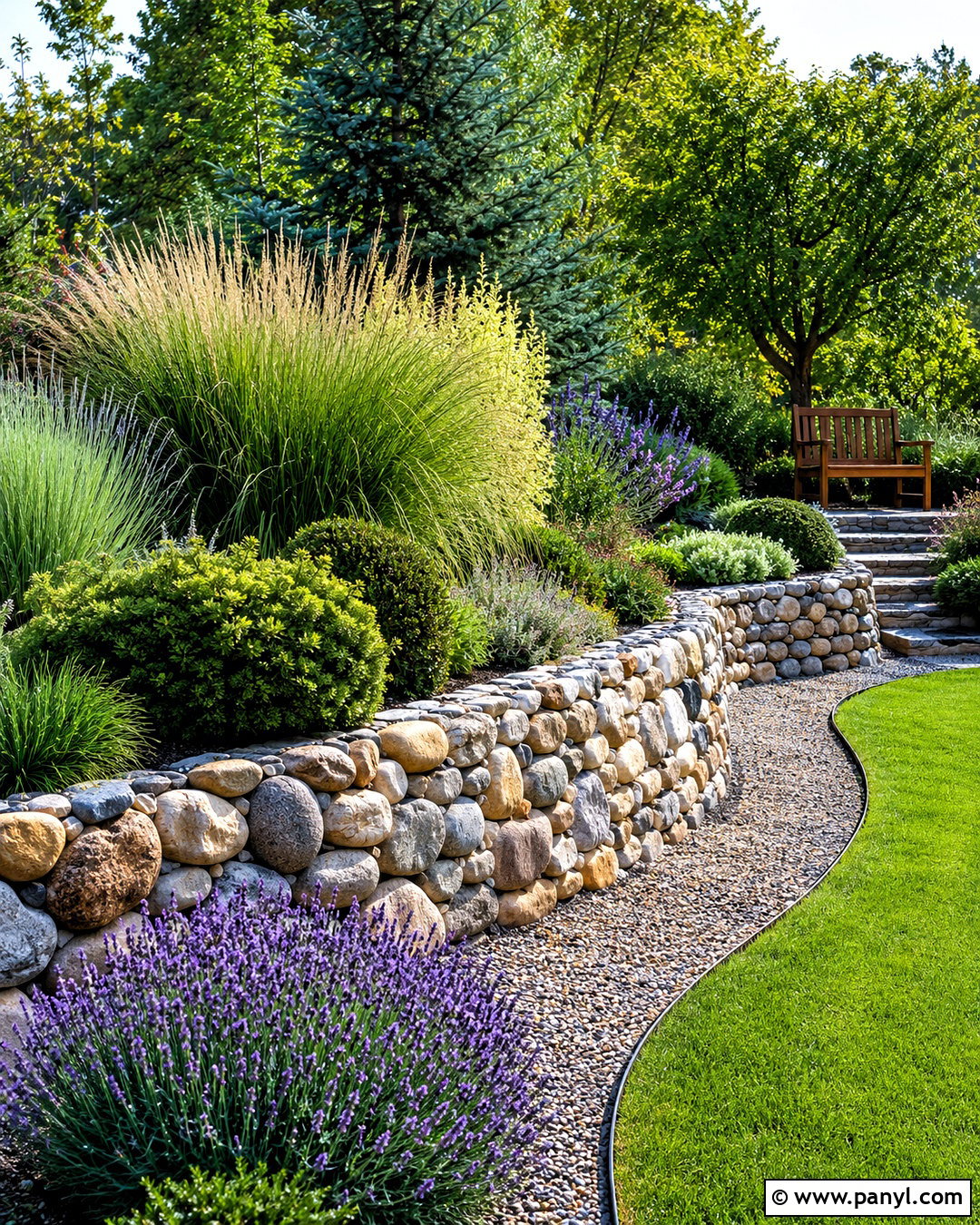 Pebble Wall Garden - 20 pebble wall ideas
