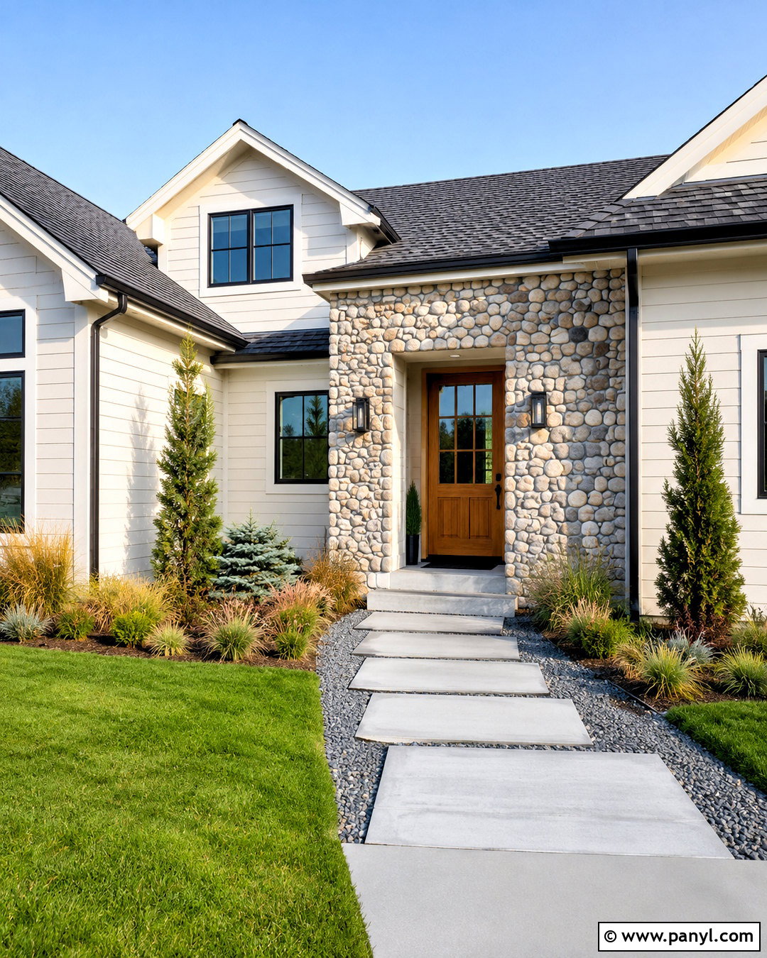 Pebble Wall House Exterior - 20 pebble wall ideas