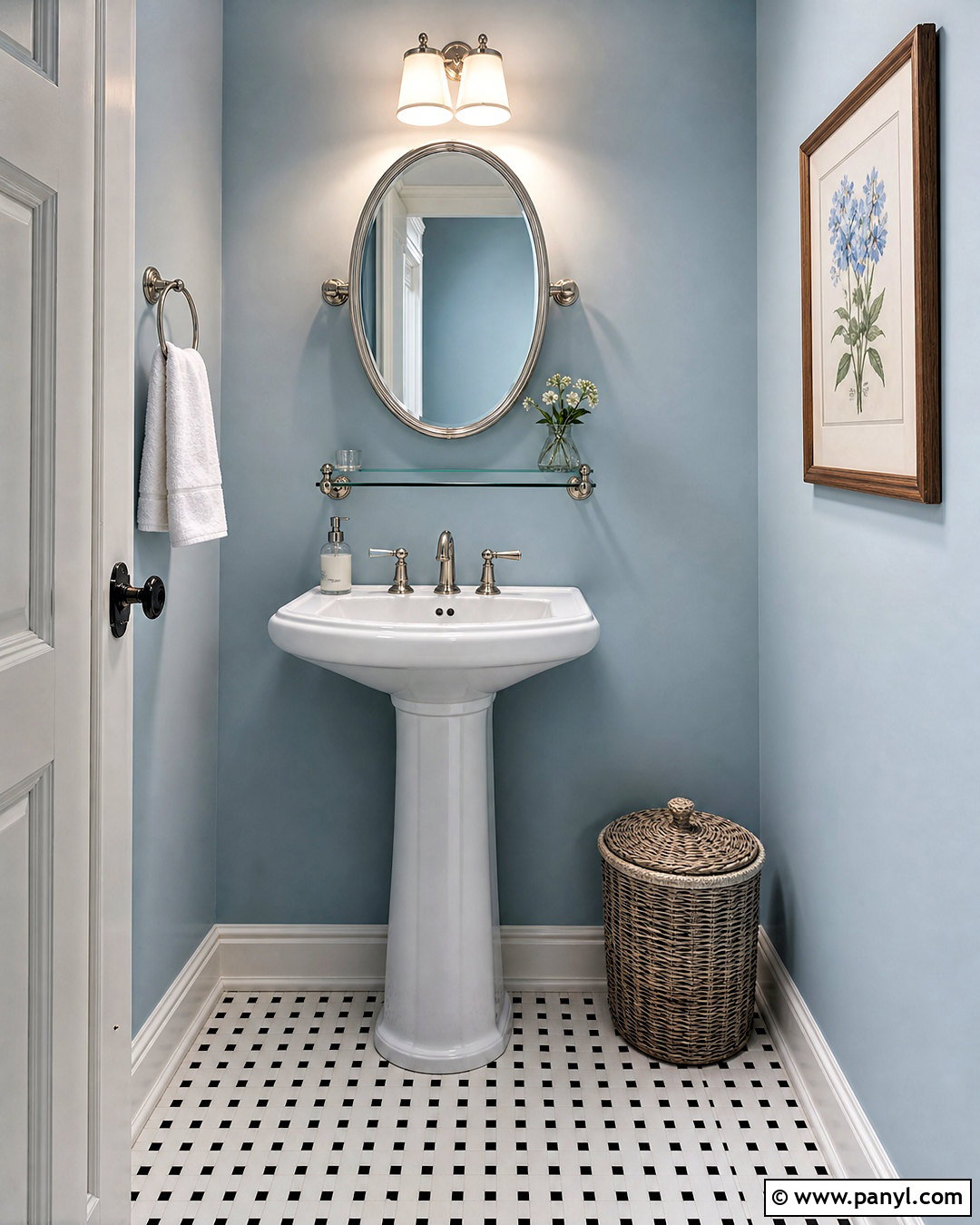 Pedestal Sink Powder Room - 20 small powder room ideas