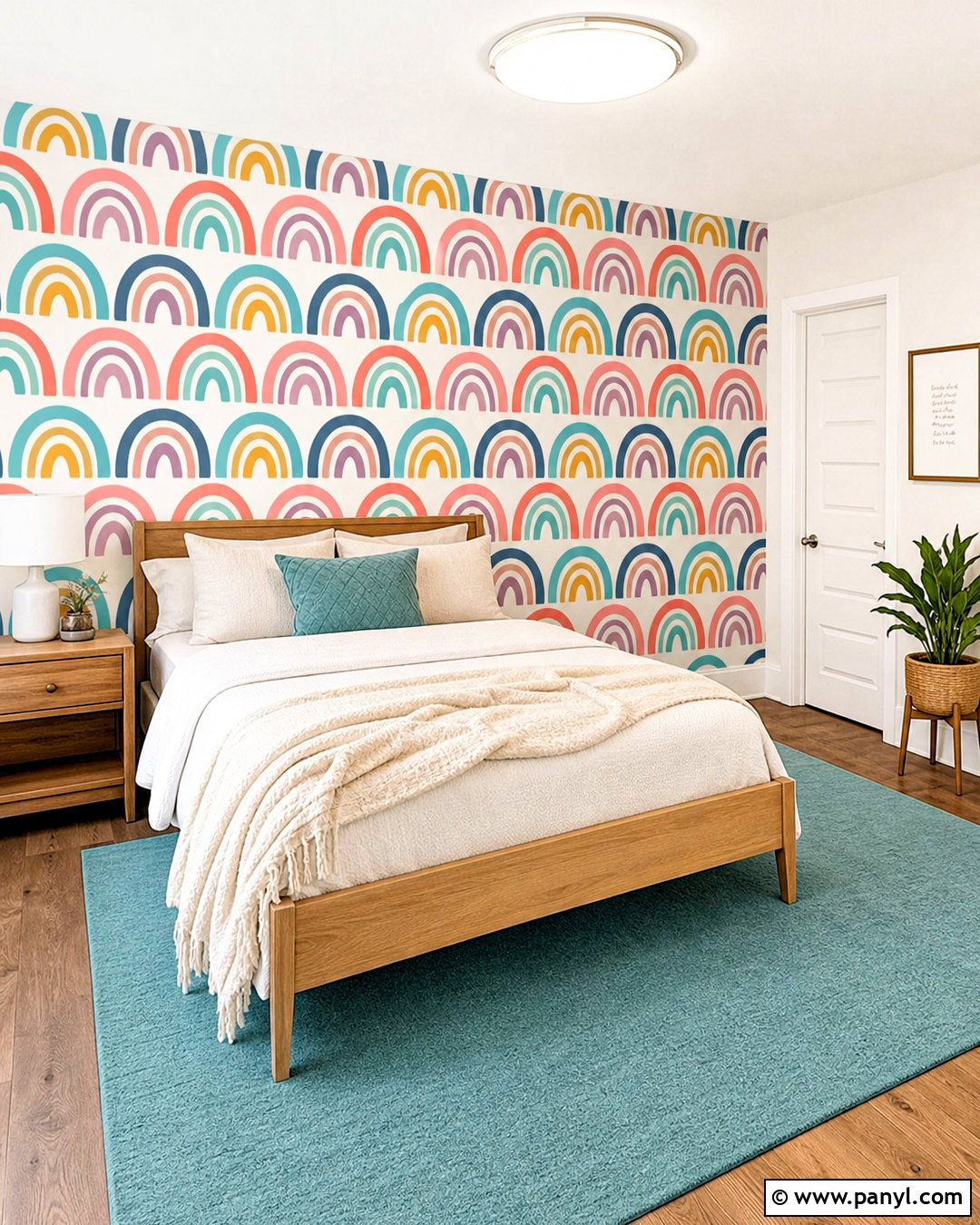 Peel And Stick Rainbow Accent Wall - 20 rainbow accent wall ideas