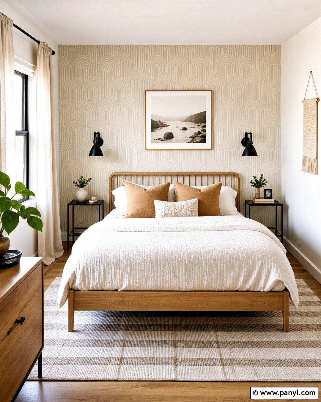 Peel-And-Stick Wallpaper Accent Wall - 20 small bedroom accent wall ideas