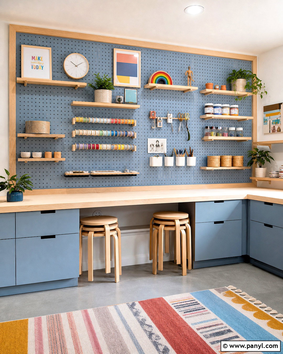 Pegboard Accent Wall - 20 unique accent wall ideas