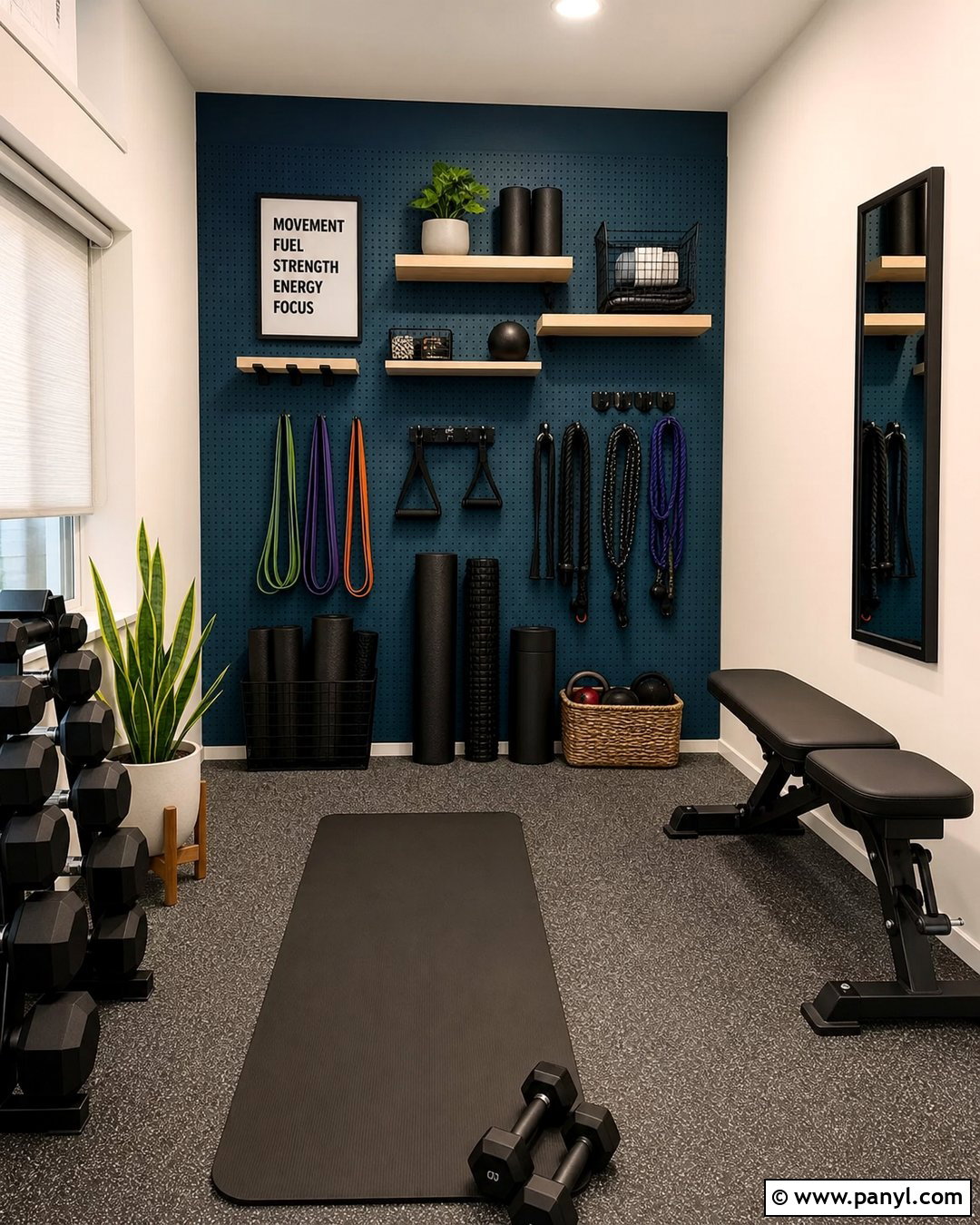 Pegboard Accent Wall Gym - 20 Accent Wall Gym Ideas