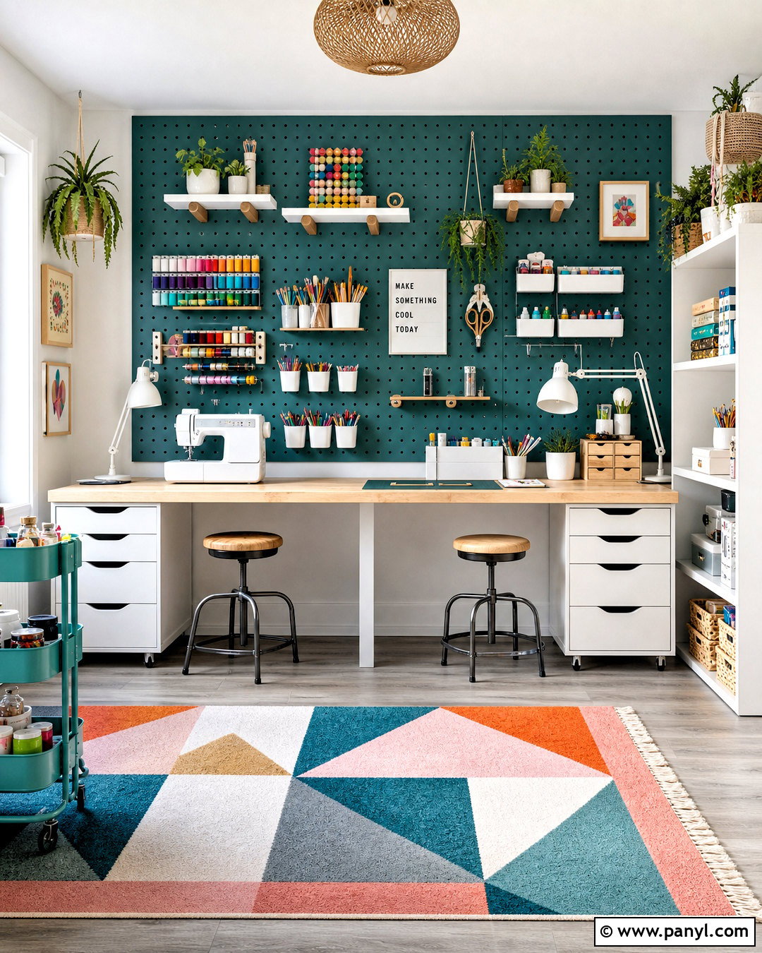 Pegboard Accent Wall - 20 fun accent wall ideas