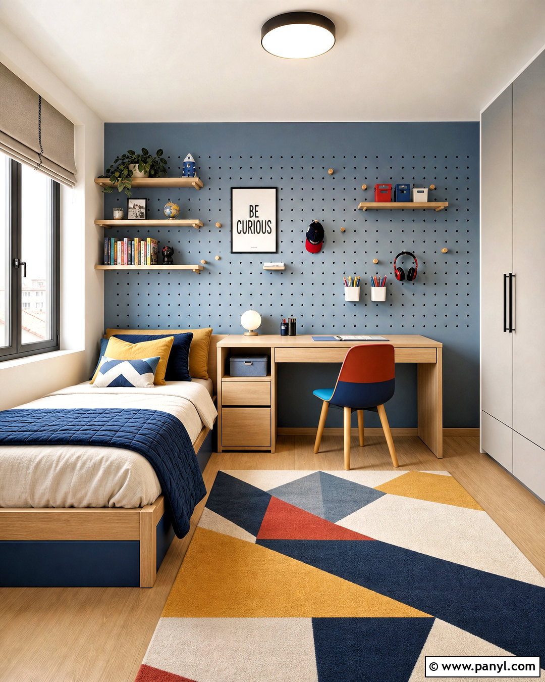 Pegboard Kids Room Accent Wall - 20 accent wall kids room ideas
