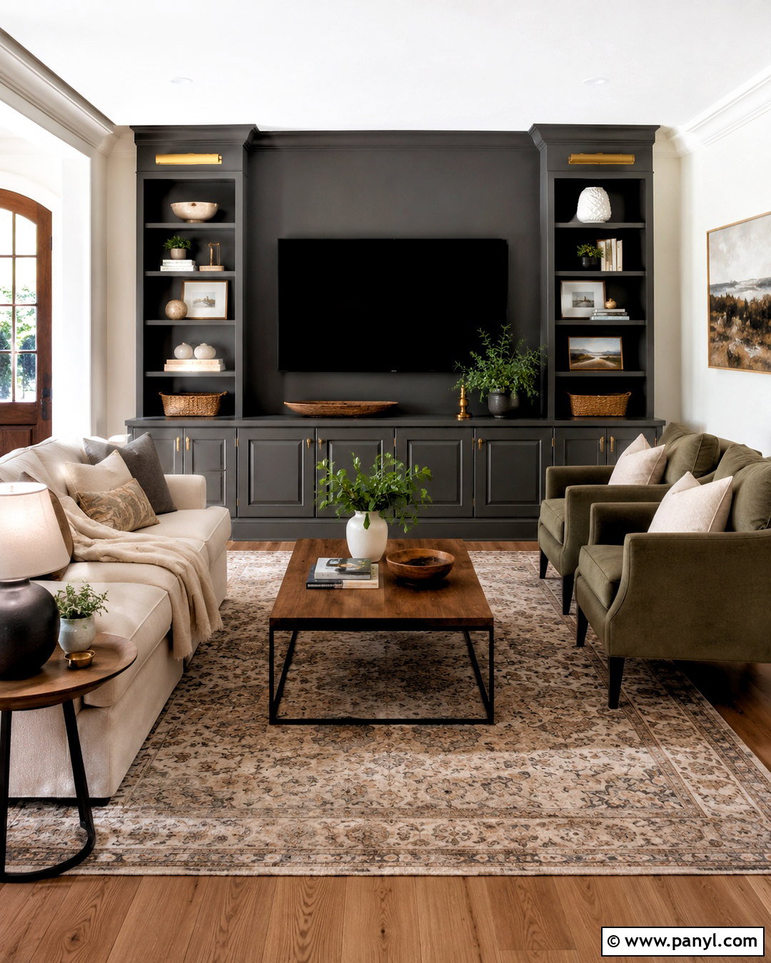 Peppercorn Living Room Built-Ins - 20 iron ore vs peppercorn ideas