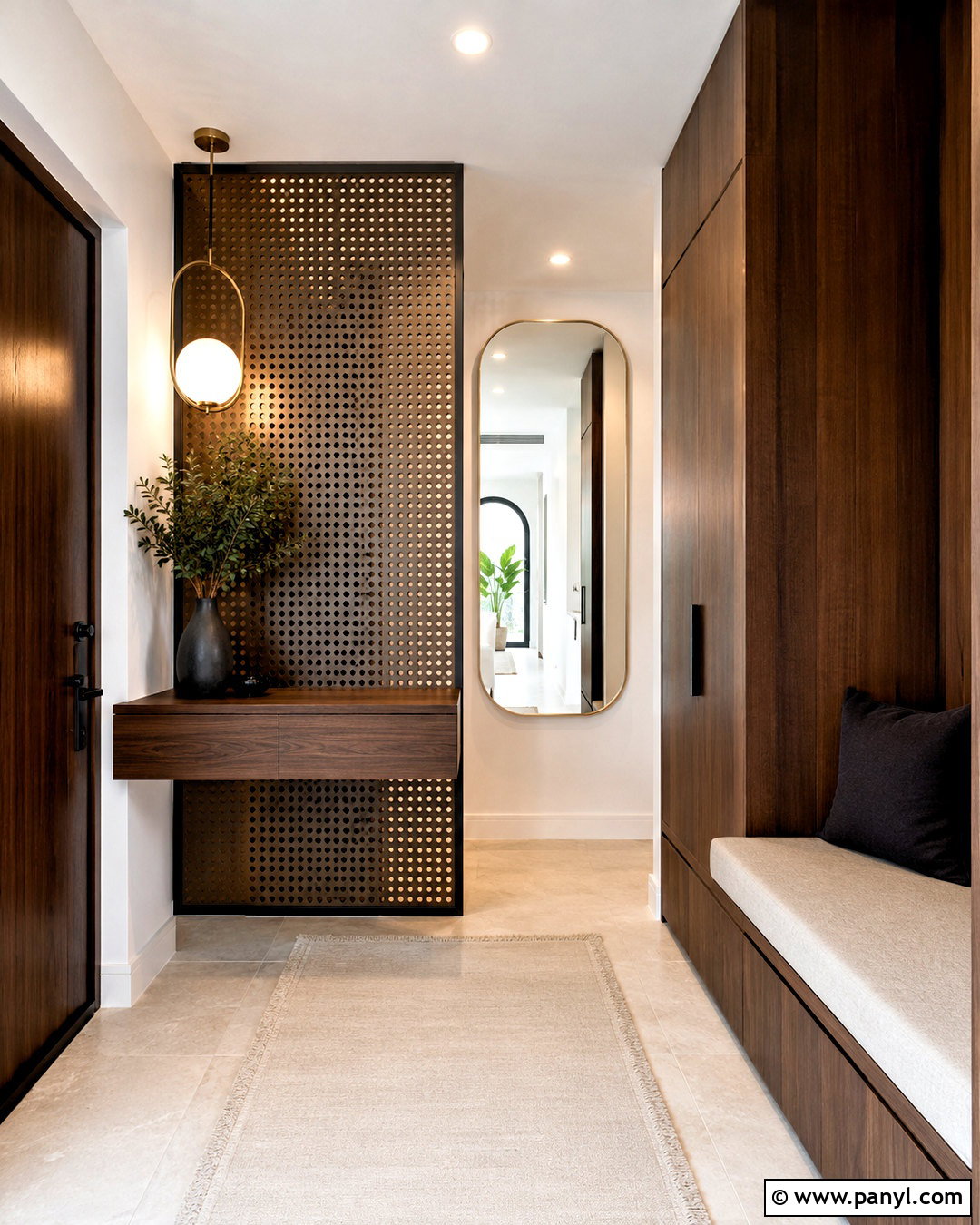 Perforated Metal Wall Panel Entryway - 20 metal wall panel ideas