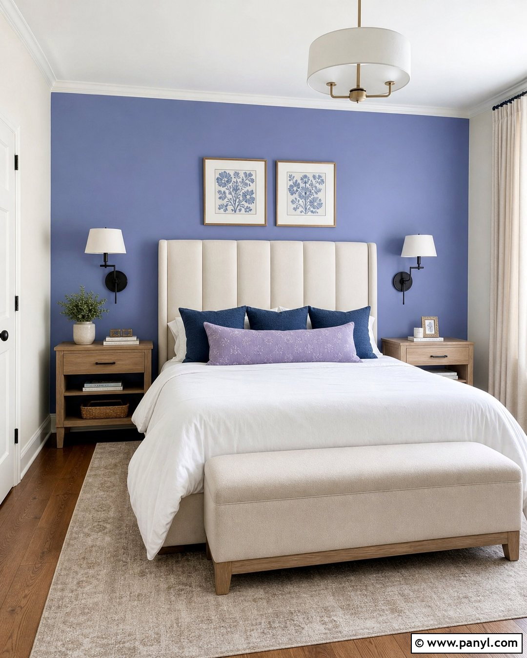 Periwinkle Accent Wall Bedroom - 35 periwinkle walls