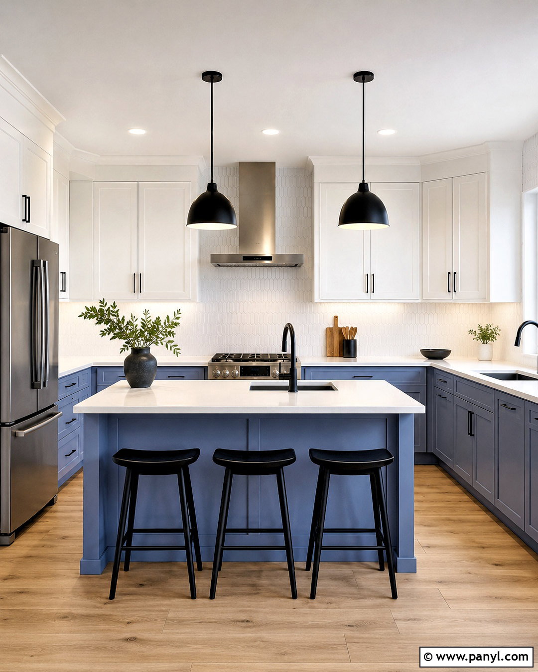 Periwinkle And Black Kitchen - 20 periwinkle colour ideas