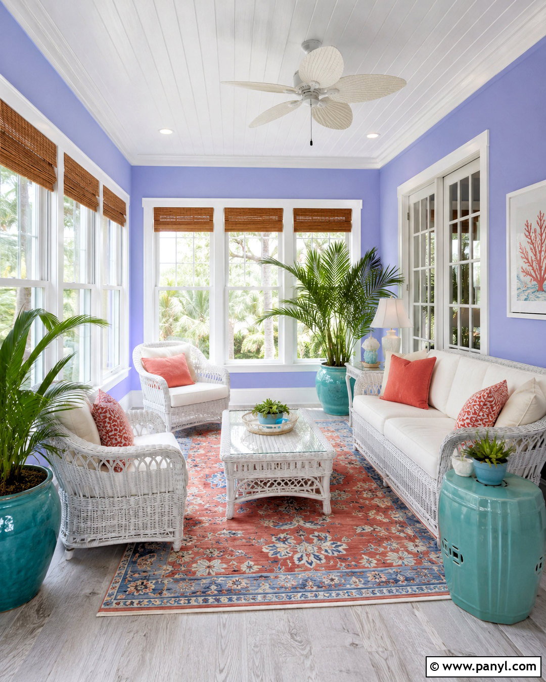 Periwinkle And Coral Sunroom - 20 periwinkle colour ideas
