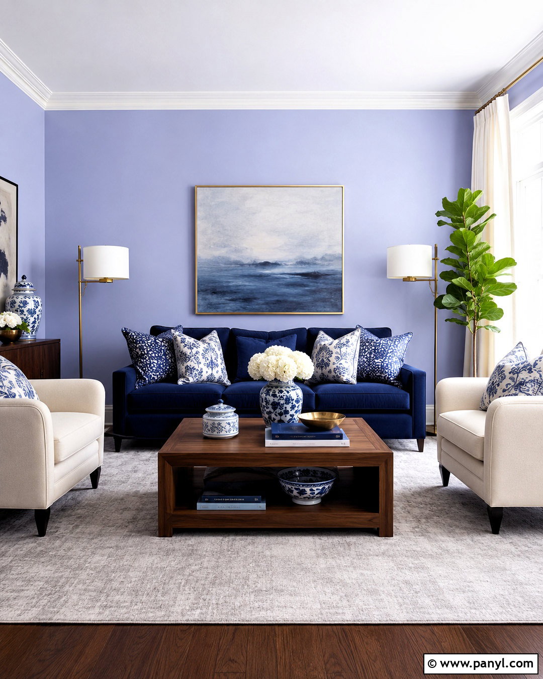 Periwinkle And Navy Living Room - 20 periwinkle colour ideas