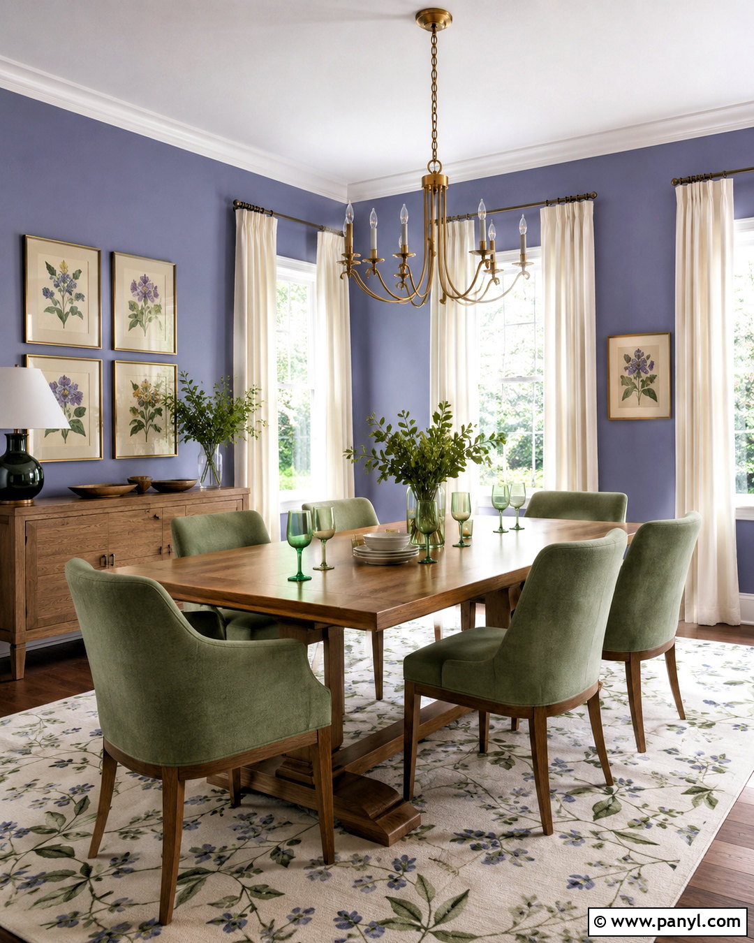 Periwinkle And Sage Green Dining Room - 20 periwinkle colour ideas