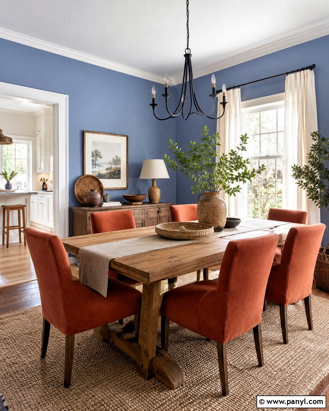 Periwinkle And Terracotta Dining Room - 20 periwinkle colour ideas