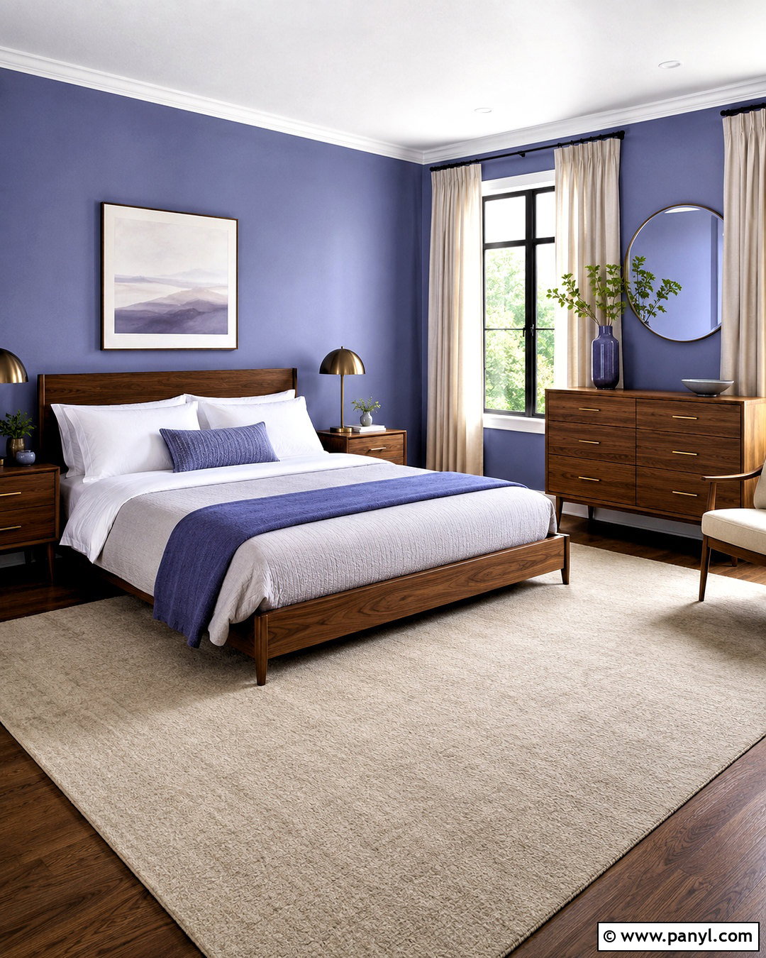 Periwinkle And Walnut Bedroom - 20 periwinkle colour ideas