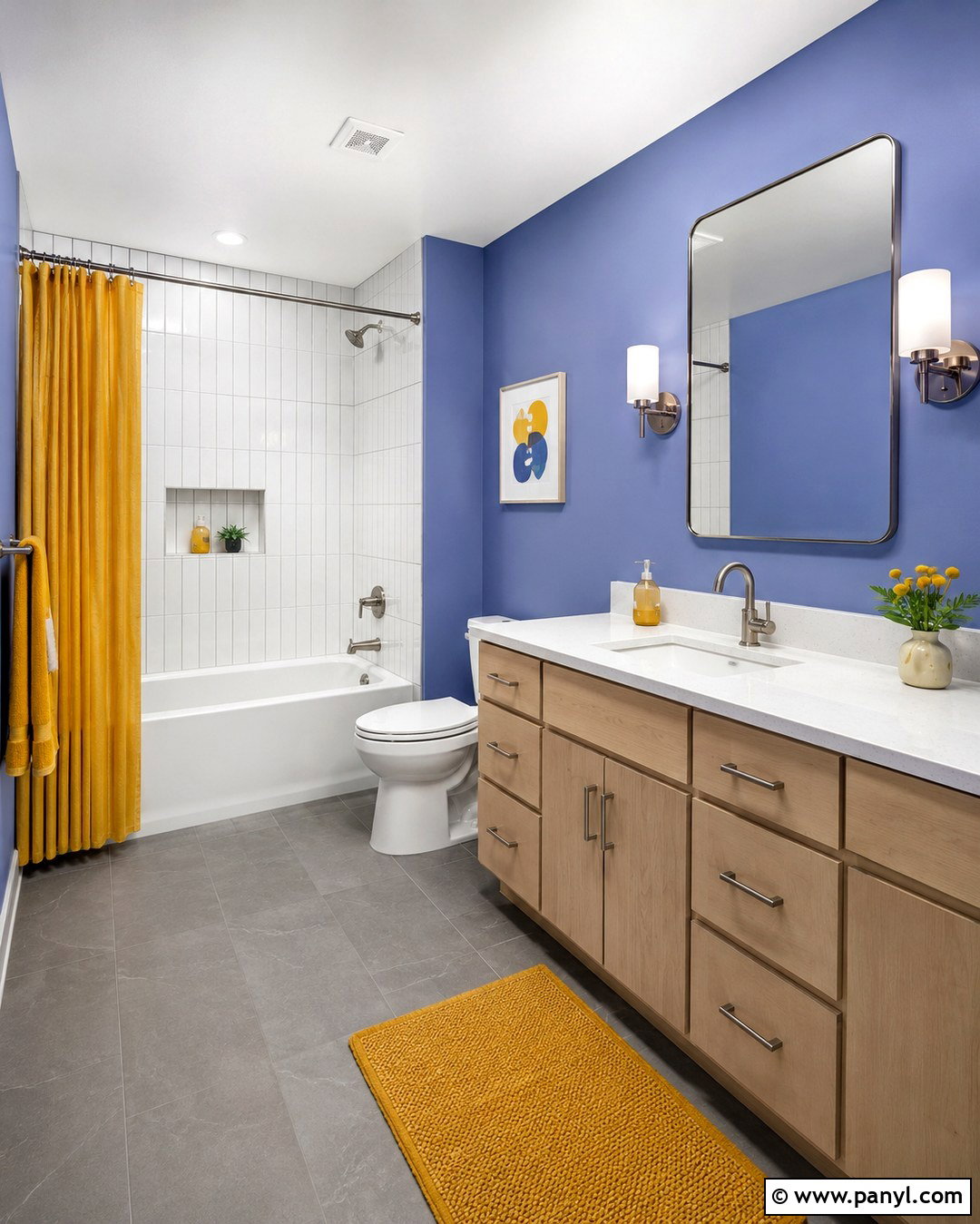 Periwinkle Bathroom Walls - 20 Fun Bathroom Wall Colors