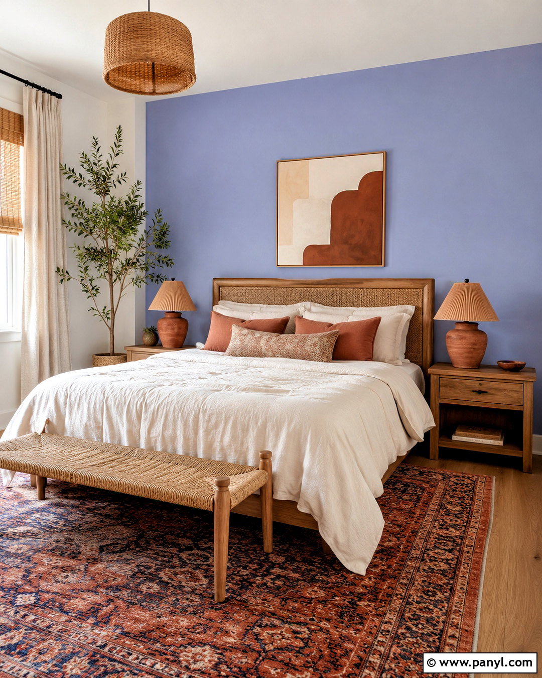 Periwinkle Bedroom With Terracotta Decor - 20 periwinkle room ideas